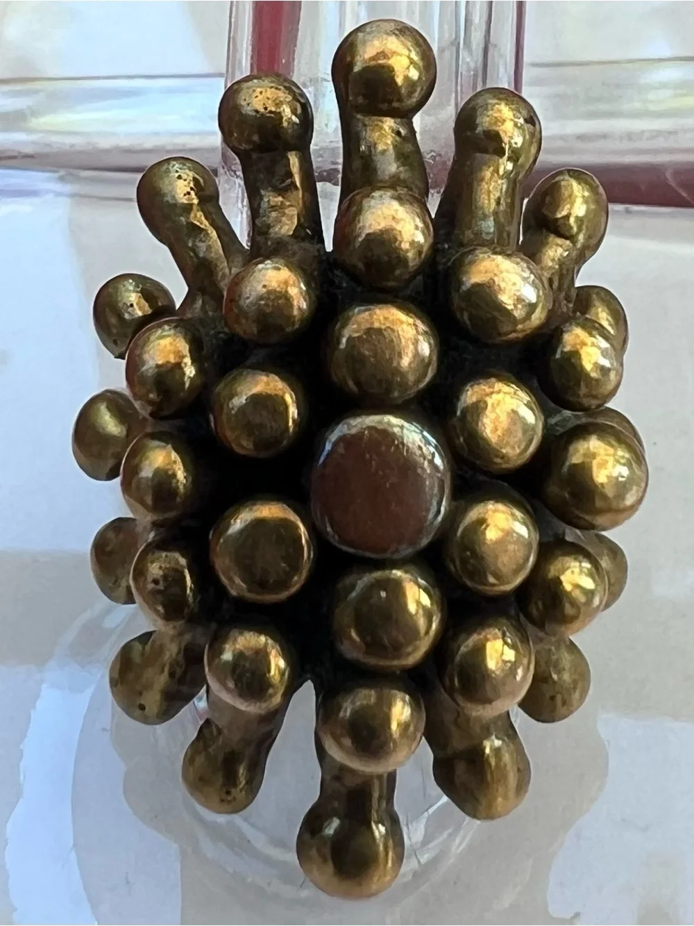 6 Jack Boyd vibe Spike artist studio art brass brutalist Sputnik statement Ring